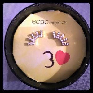 BCBGeneration GOLD TONE STUD LASH EARRINGS